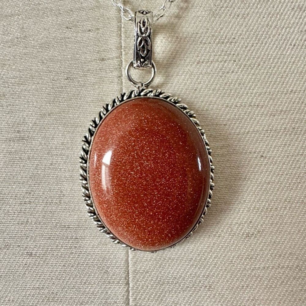 Goldstone pendant necklace